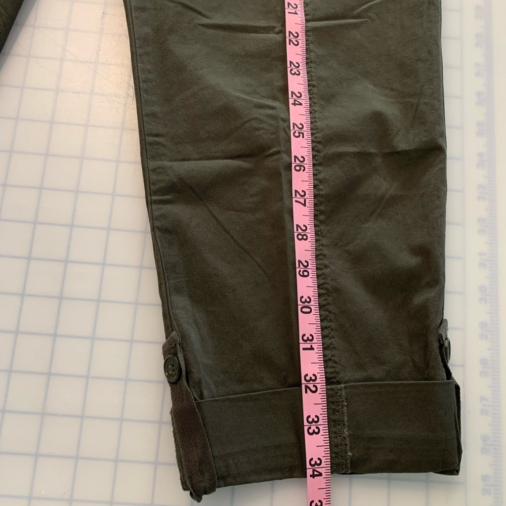 Calvin Klein Women’s Cargo Pants, Size 10, Color Black Olive - Picture 2 of 11